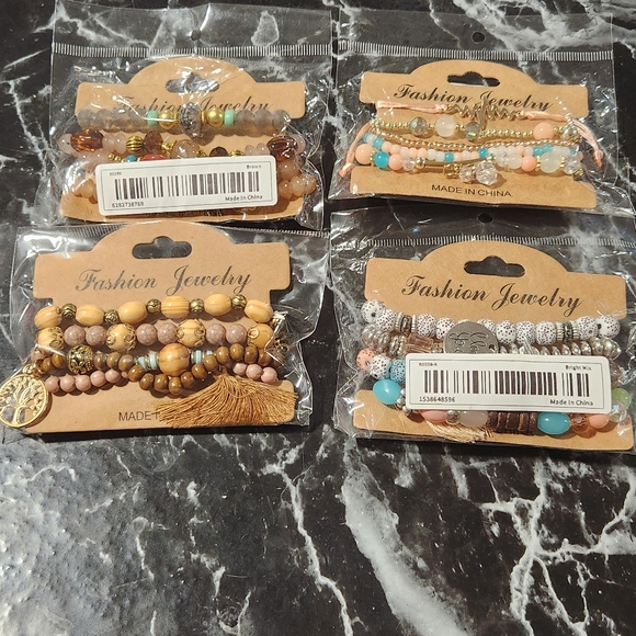 Stackable Stretch Bracelets Multicolored - Picture 1 of 9